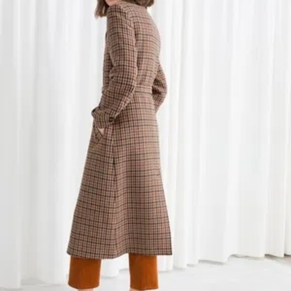 & OTHER STORIES A-Line Wool Blend Belted Coat